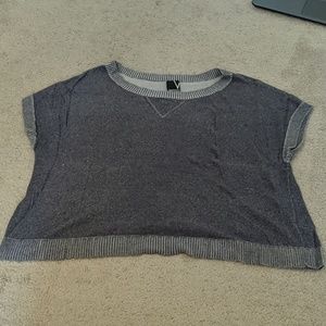 Denim Blue Knit Sweater Top